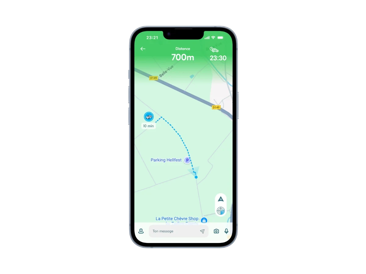 Carte en temps réel