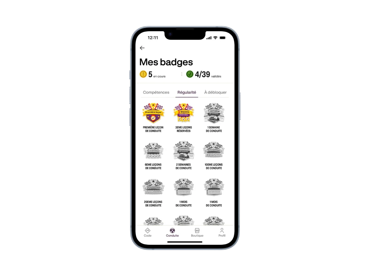 Badges obtenus